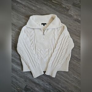 Banana Republic Women's 3/4 zip Wool Sweater
